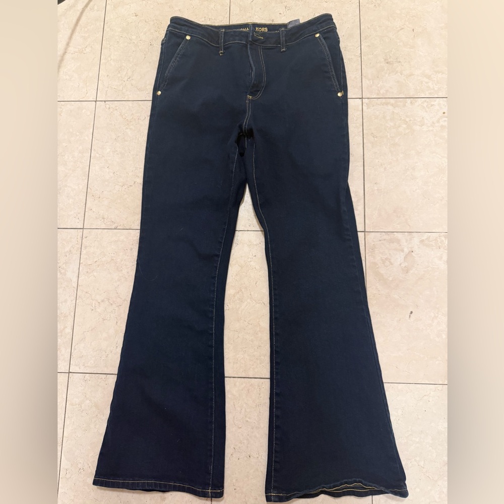 Michael Kors Dark Blue Flare Jeans